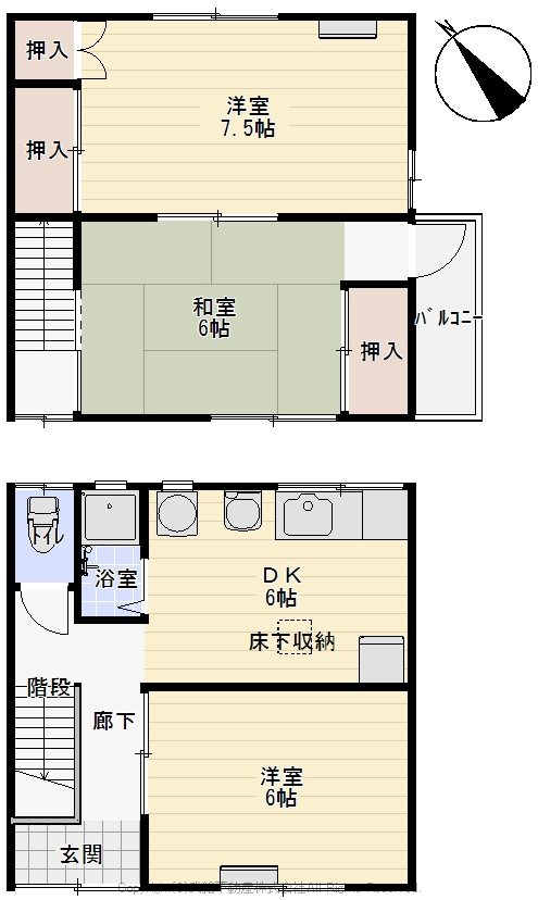 -階の間取り図
