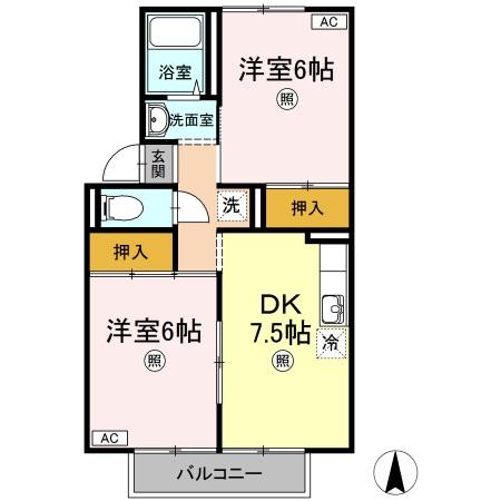 2階の間取り図