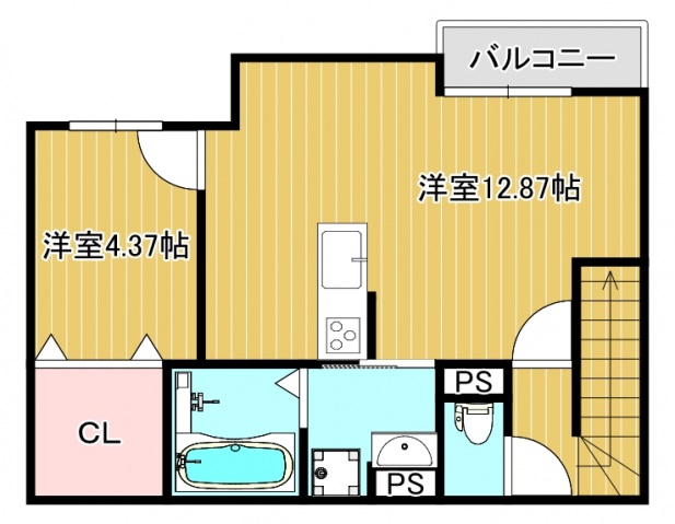 2階の間取り図