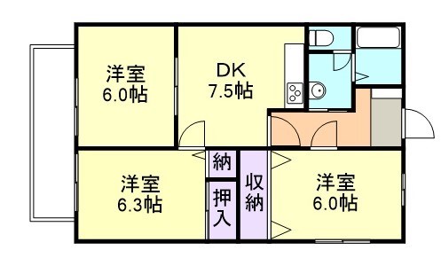 2階の間取り図