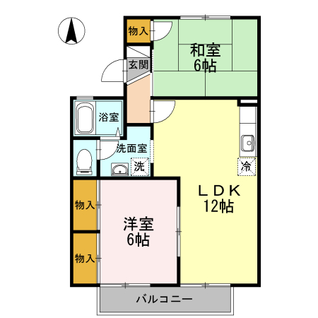 2階の間取り図