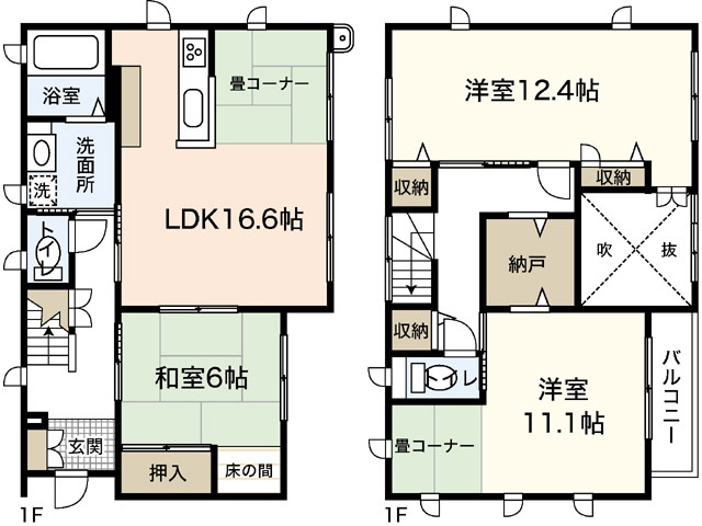 -階の間取り図