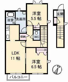 2階の間取り図