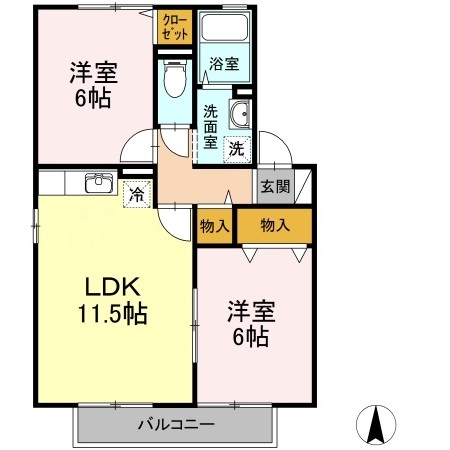 2階の間取り図