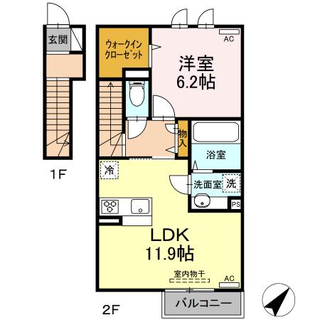 2階の間取り図