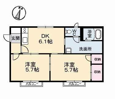 2階の間取り図