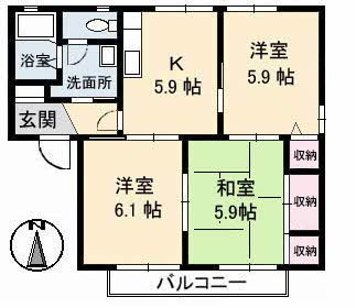 2階の間取り図
