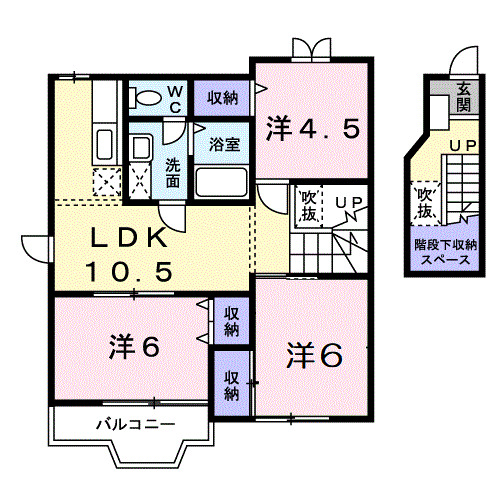 2階の間取り図