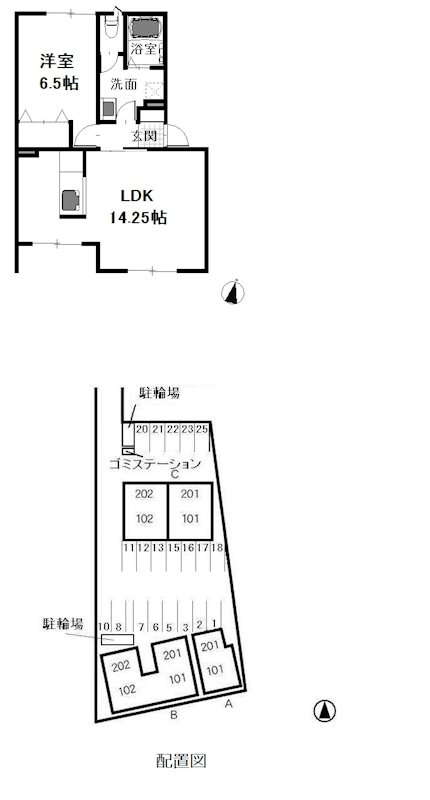 1階の間取り図