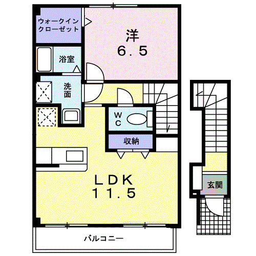 2階の間取り図