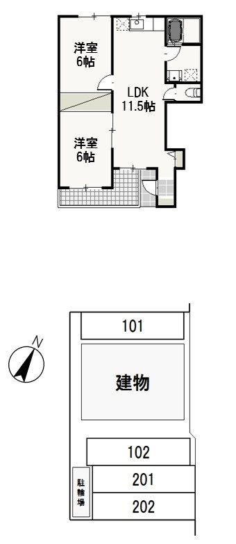 1階の間取り図