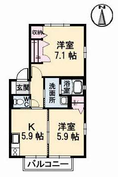 2階の間取り図