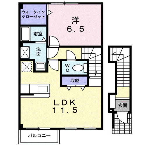 2階の間取り図