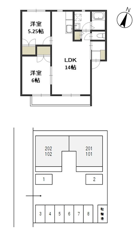 2階の間取り図