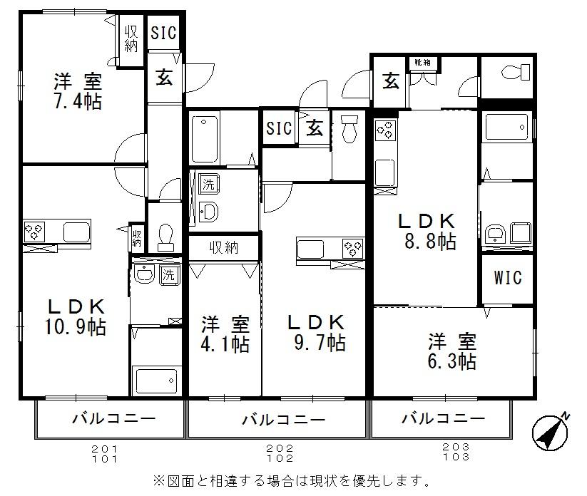 1階の間取り図