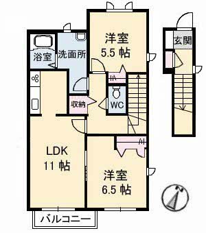 2階の間取り図