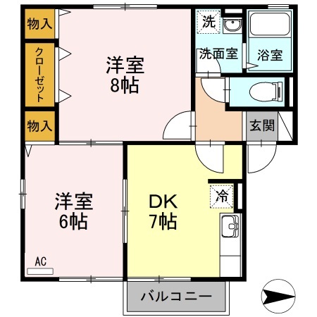 2階の間取り図
