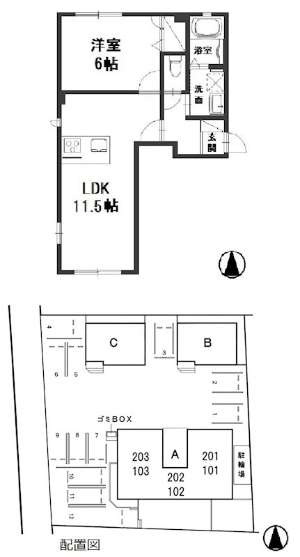 1階の間取り図