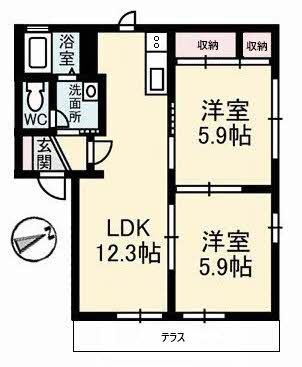 1階の間取り図