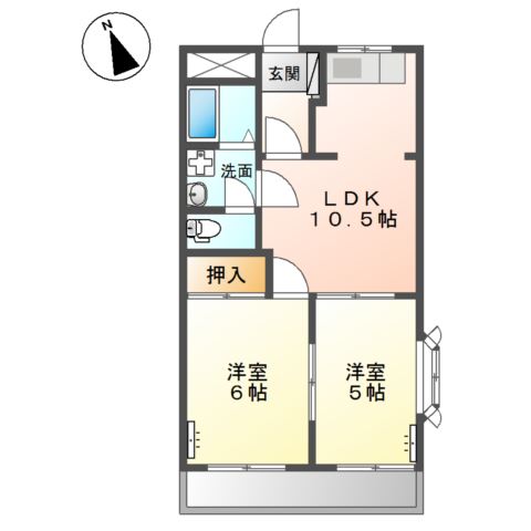 2階の間取り図