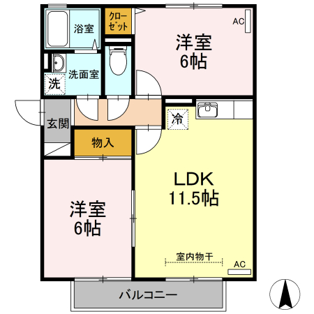 2階の間取り図