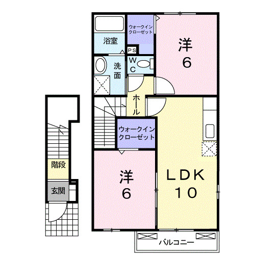 2階の間取り図