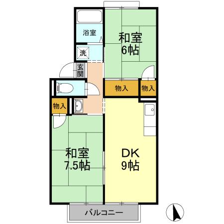 2階の間取り図