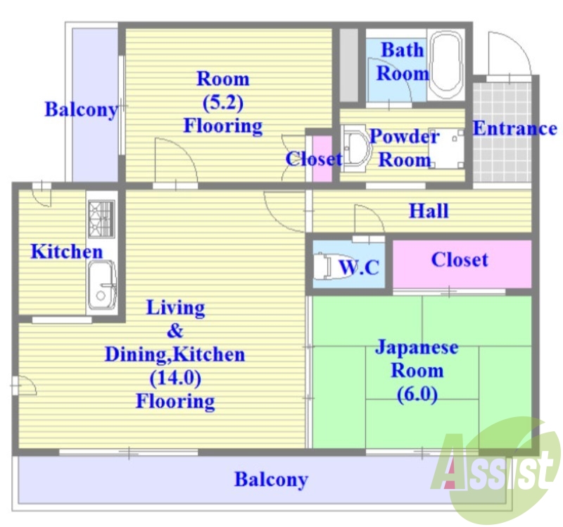 広いリビング、独立キッチンなど、使い勝手の良い間取りです。