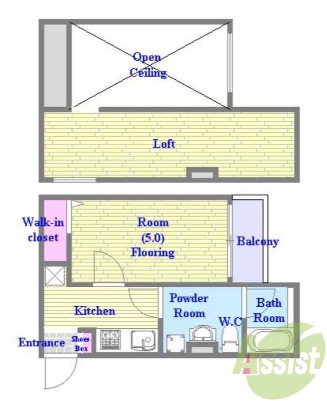 広々ロフト付き！使いやすい間取りです