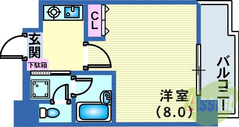 広い1Kのお部屋です！