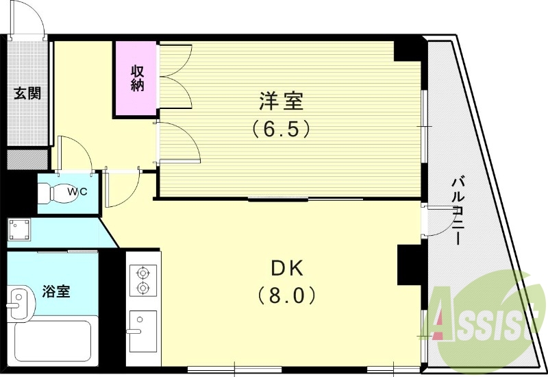 1LDK（35.54平米）お風呂トイレ別・独立洗面台・収納