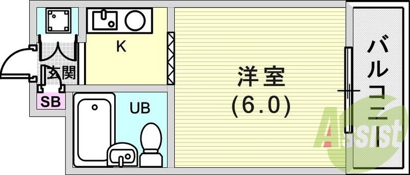 1K（18.41平米）モニターホン・エアコン・オートロック