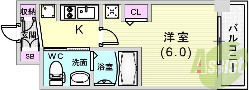 機能的な1K