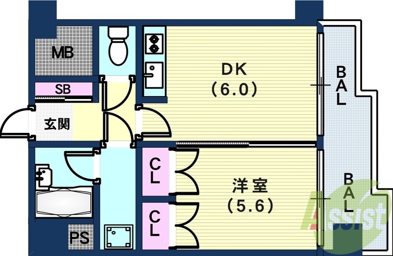 5階の間取り図