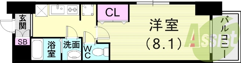 8階の間取り図