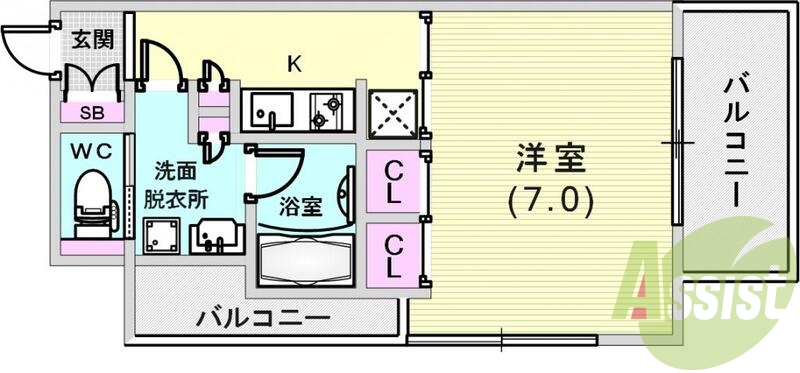 7階の間取り図