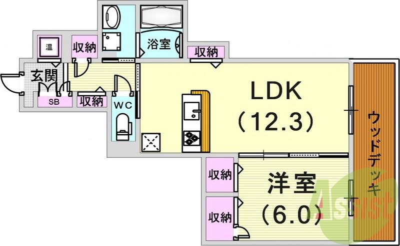 1階の間取り図