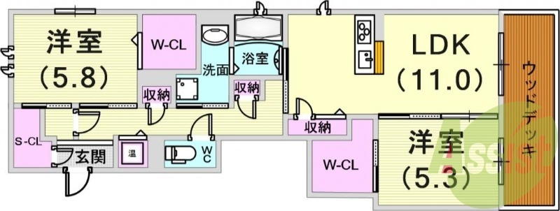 1階の間取り図