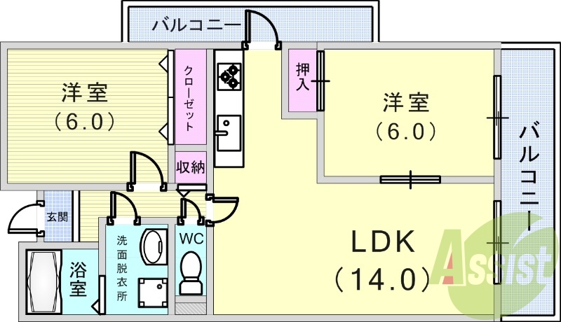 1階の間取り図