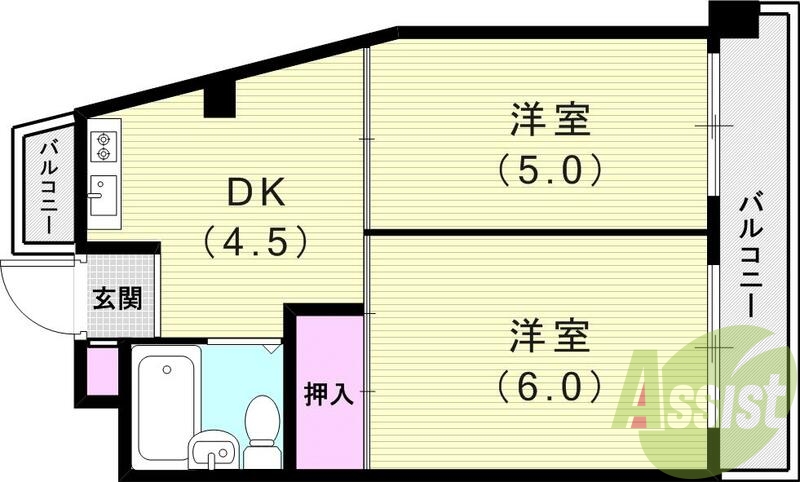 2階の間取り図