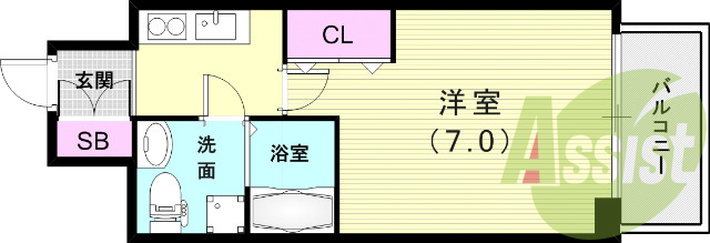 7階の間取り図