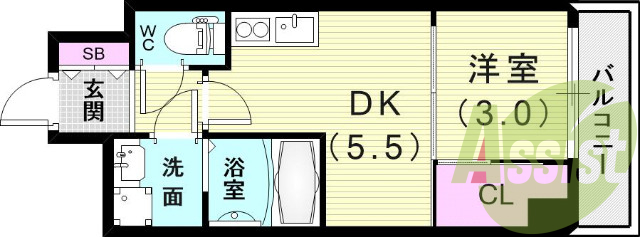 7階の間取り図