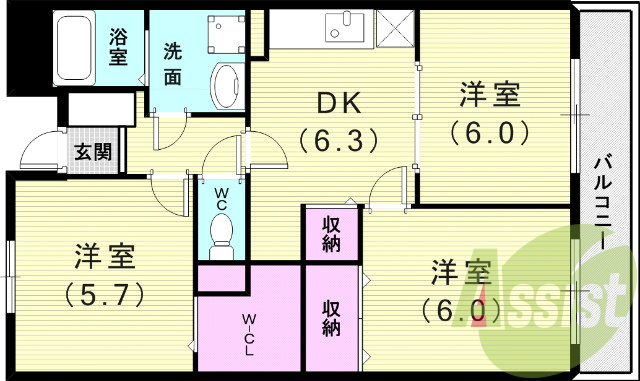 2階の間取り図