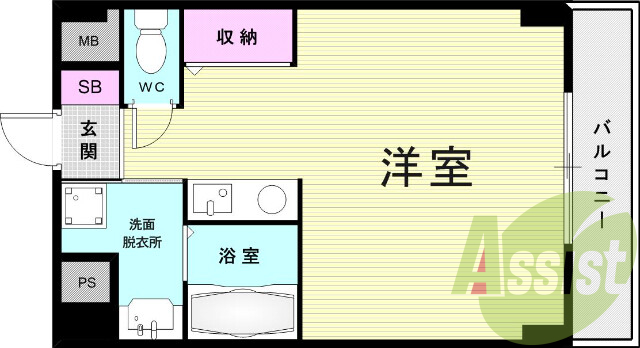1R（26.22平米）IHコンロ・TVモニターホン・角部屋