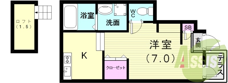 1階の間取り図