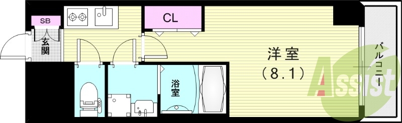 9階の間取り図