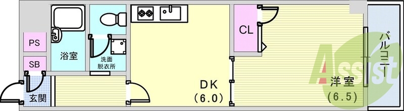 1ＤＫ(30.24平米）オートロック・駅近