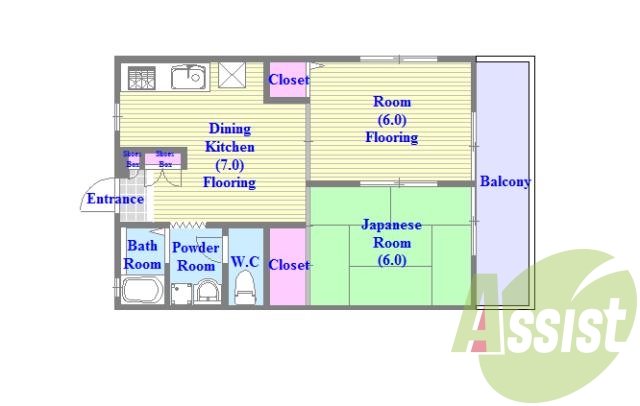 2階の間取り図