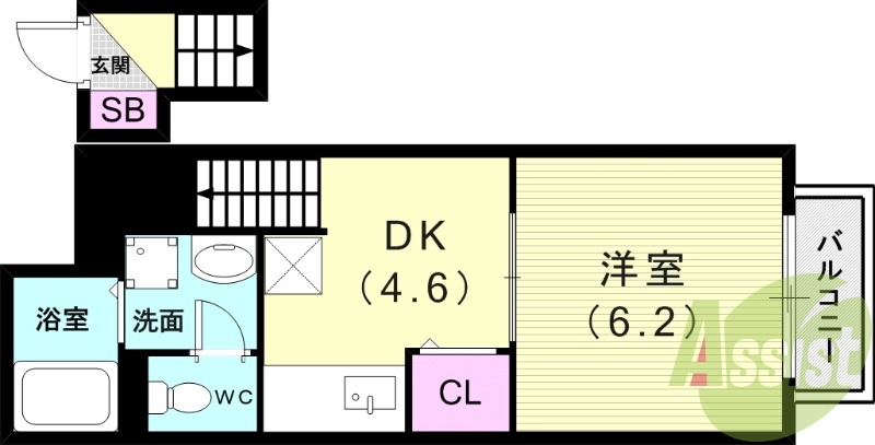2階の間取り図