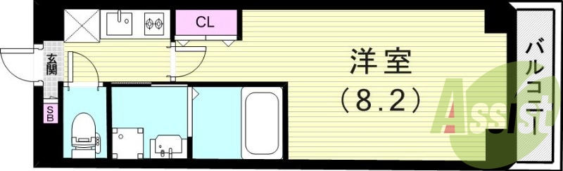 1K（23.99平米）エアコン・給湯器・温水洗浄便座